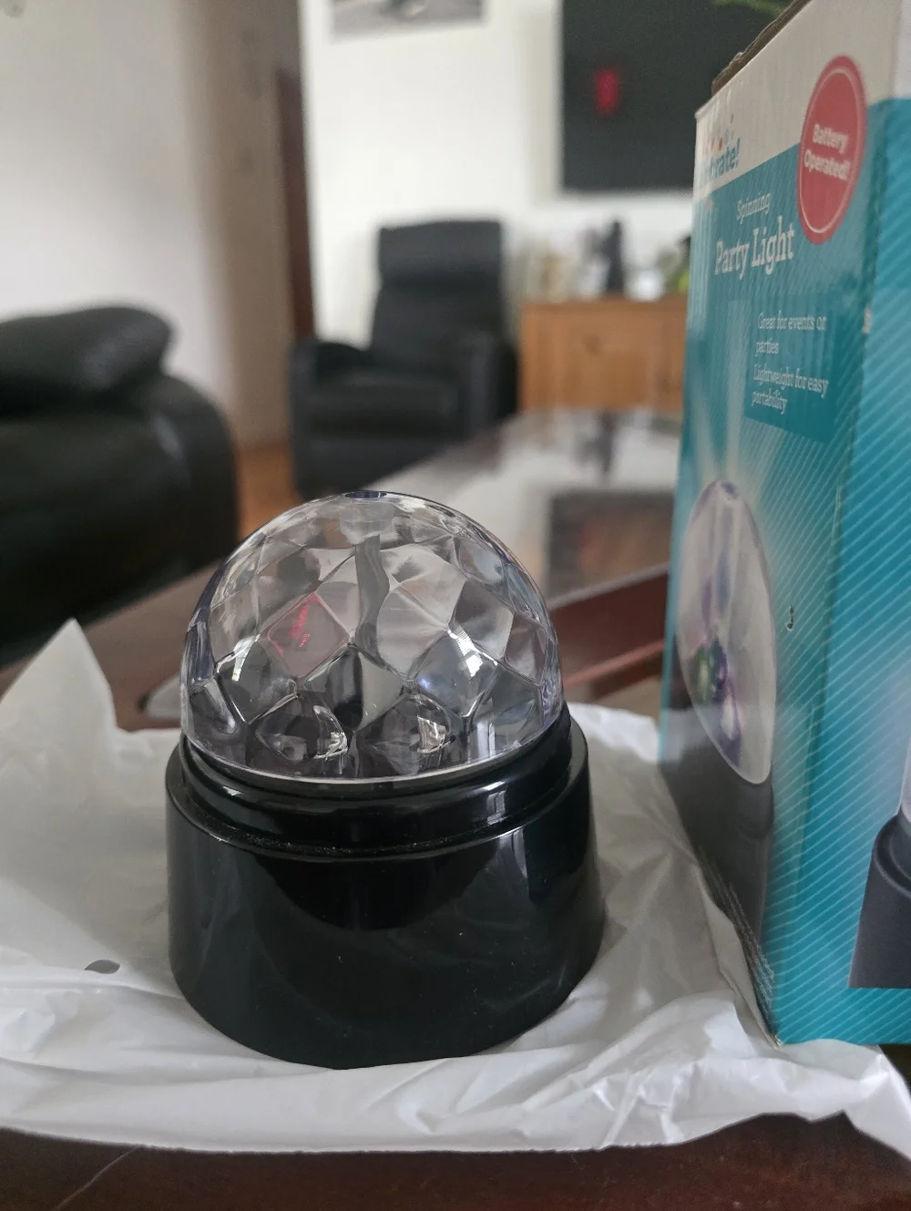 Way to celebrate Plastic Spinning Light